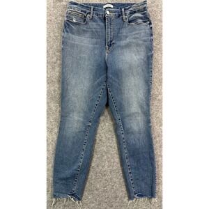 Good American Blue Good Legs Crop Jeans sz 16 (15682